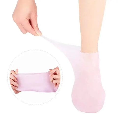 1 Pair of Silicone Moisturizing Socks, Exfoliating Gel Heel Socks for Callus, Cracked, and Dry Skin Removal, Foot Protector for Pain Relief and Foot Care.