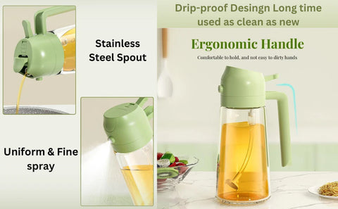 2 In 1 Oil Sprayer Bottle Dispenser